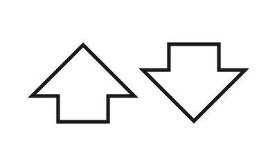 Up Down Hollow Short Arrows Icon