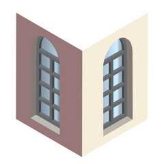 Isometric Window with Both Left and Right Sides