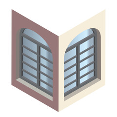 Isometric Window with Both Left and Right Sides