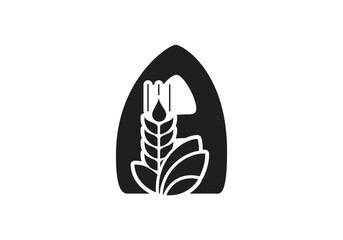 this is agriculture and letter A text logo design