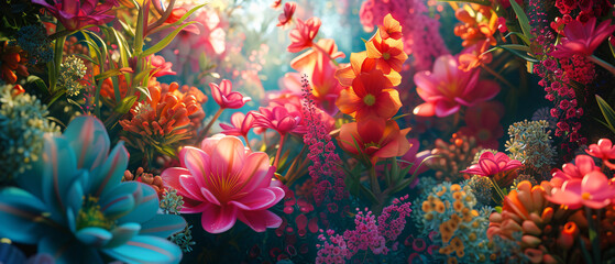 Obraz na płótnie Canvas Timeless Vintage Motif with Enchanting Flower Garden Background Retro Floral Elegance.