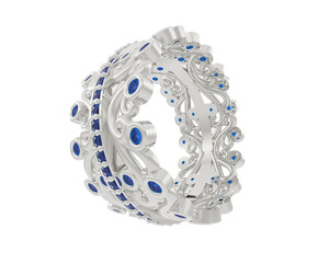 Jewelry isolated on background. 3d rendering - illustration