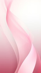 Elegant pink satin ribbon design on a soft white background for breast cancer awareness