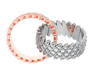 Jewelry isolated on background. 3d rendering - illustration