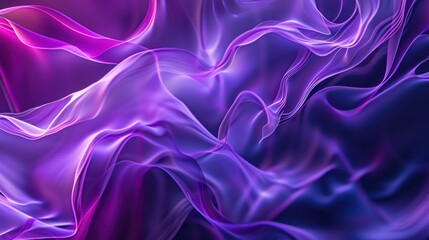 Fototapeta premium Abstract Purple and Pink Smoke Waves in a Fluid Formation Against a Dark Background