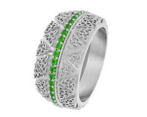 Jewelry isolated on background. 3d rendering - illustration