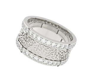 Jewelry isolated on background. 3d rendering - illustration