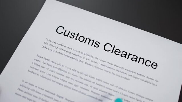 Customs Clearance And Import Duty Concept