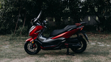 motorcycles on the streetHonda forza © Saksan