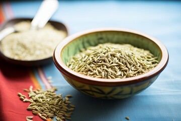 fennel seeds in a bowl, used for fresher breath