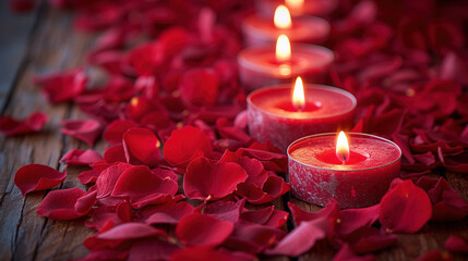 Ignite romance with candles, let the soft glow dance on roses. A perfect symphony of warmth and passion. Elevate your moments with the allure of candlelight and the fragrance of roses
