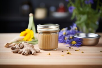 a jar of organic, pet-friendly peanut butter