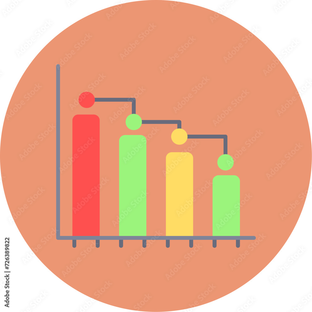 Sticker Bar Graph Icon