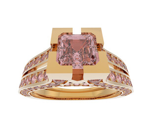 Jewelry isolated on background. 3d rendering - illustration