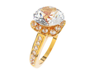 Fototapeta premium Jewelry isolated on background. 3d rendering - illustration