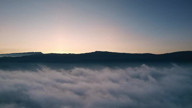 sunrise over the mountains