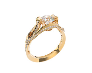 Jewelry isolated on background. 3d rendering - illustration