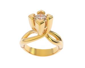 Jewelry isolated on background. 3d rendering - illustration