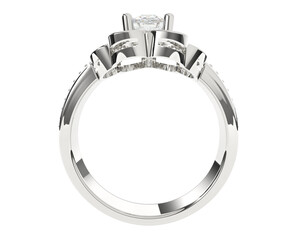 Naklejka premium Jewelry isolated on background. 3d rendering - illustration
