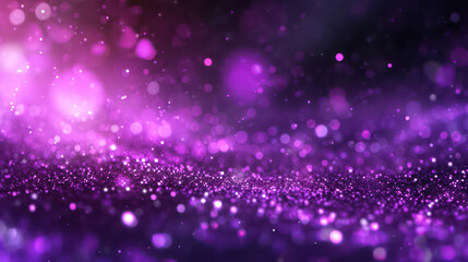 purple luxury glitter and bokeh particles, purple bokeh background, holiday festival background