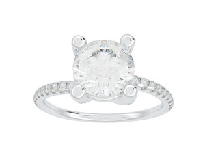 Jewelry isolated on background. 3d rendering - illustration