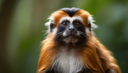 Obraz premium Cute Tamarin Monkey Portrait in Jungle