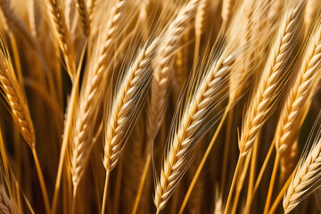 Golden Wheat Field, Rural Organic Crop, Agriculture Concept, Natural Beauty