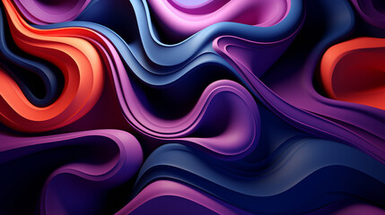 Abstract modern colorful background with wavy shapes