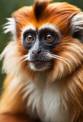 Obraz premium Cute Tamarin Monkey Portrait in Jungle