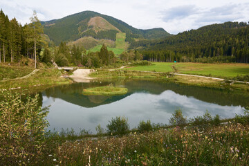 Obraz premium Herbst im Nationalpark Gesäuse im österreichischen Bundesland Steiermark