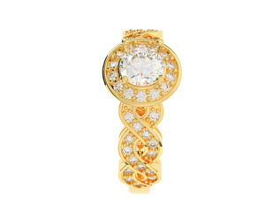 Jewelry isolated on background. 3d rendering - illustration