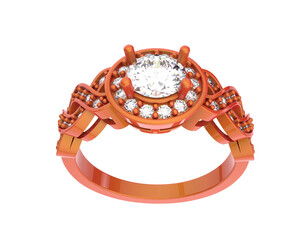 Jewelry isolated on background. 3d rendering - illustration