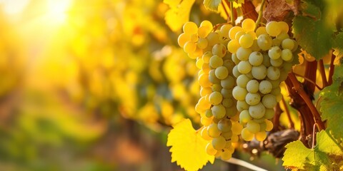 Abundant Grapes Hanging From Vine