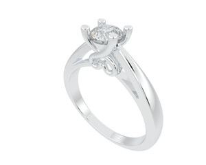 Jewelry isolated on background. 3d rendering - illustration