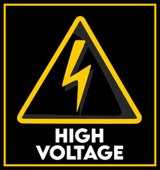 high voltage with black background