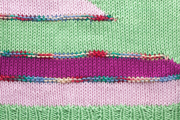 Knitting with thick thread background