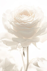 Romantic greeting card with tender Flowers, closer look on buds Roses. Banner, Illustration for Albums, notebooks