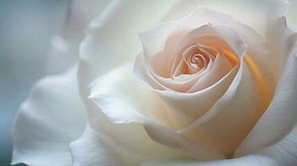 Romantic greeting card with tender Flowers, closer look on buds Roses. Banner, Illustration for Albums, notebooks