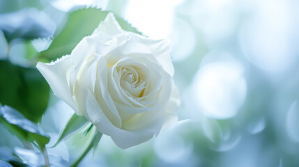 Romantic greeting card with tender Flowers, closer look on buds Roses. Banner, Illustration for Albums, notebooks