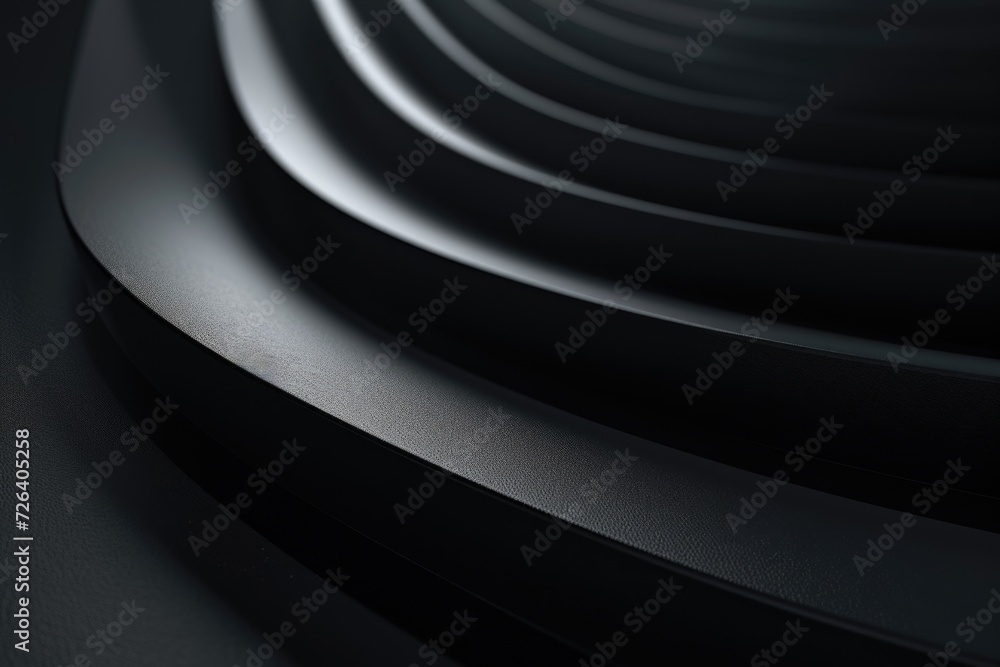 Aufkleber A black and white photo featuring a captivating spiral design. This versatile image can be used to add an artistic touch to various projects