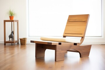 low meditation chair in contemporary minimalist setting