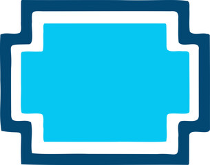 Frame shape flat illustration. Border silhouette design element