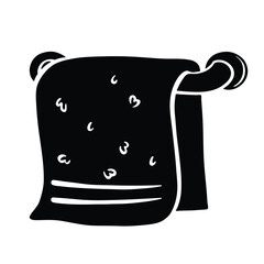 Terry bath towel, personal hygiene, vector