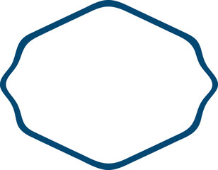 Frame shape flat illustration. Border silhouette design element