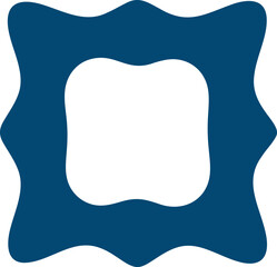 Frame shape flat illustration. Border silhouette design element