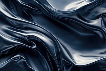 A detailed view of black satin fabric, perfect for fashion or interior design projects