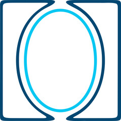 Frame shape flat illustration. Border silhouette design element