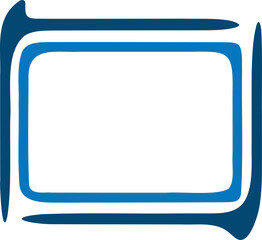 Frame shape flat illustration. Border silhouette design element