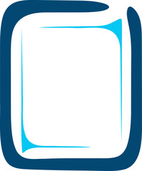 Frame shape flat illustration. Border silhouette design element