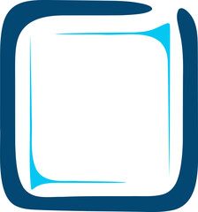 Frame shape flat illustration. Border silhouette design element